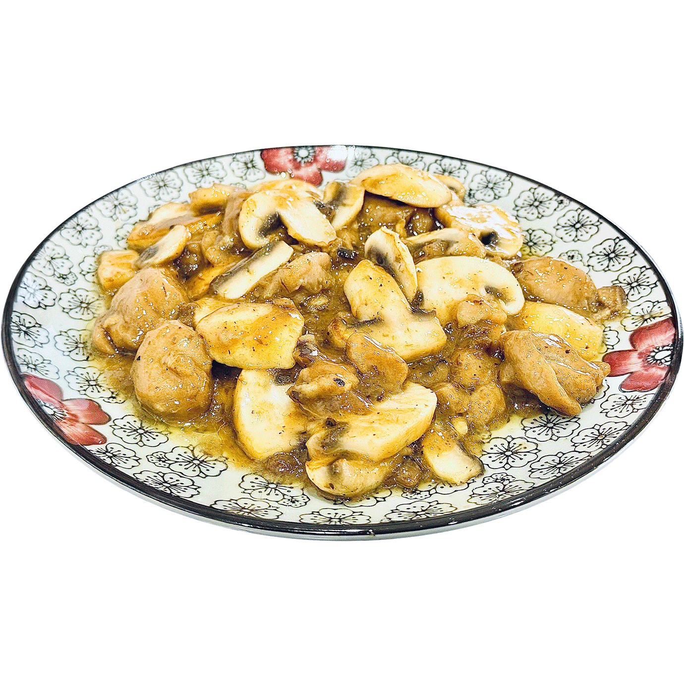 Pollo tierno y champinones